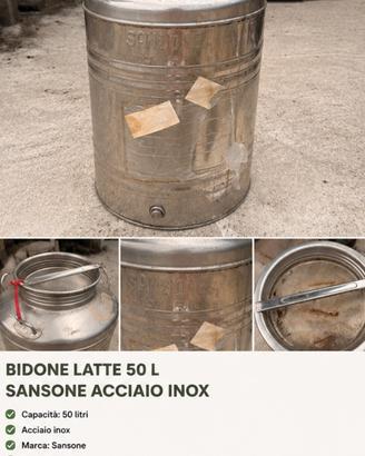 Bidone inox 50L Sansone