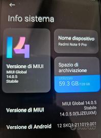 Redmi note 9 pro 128gb colore ghiaccio