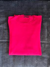 Maglione girocollo Sisley fucsia/rosa acceso – XL