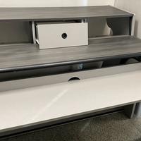 Scrivania Studio ZAOR Miza 88 Grey/Wenge e Rack