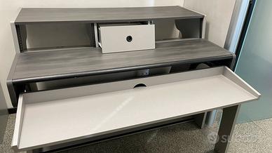 Scrivania Studio ZAOR Miza 88 Grey/Wenge e Rack