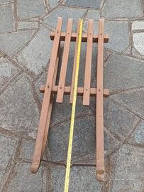 slittino vintage in legno
