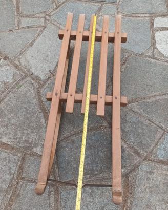 slittino vintage in legno