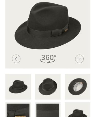Stetson Bogart Nero NUOVO T57-58 MAI INDOSSATO