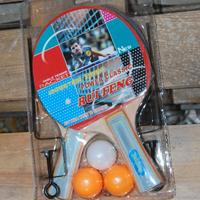 Set racchette da ping pong, rete e palline "NUOVO"