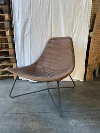 Poltrona outdoor in vimini