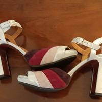 Sandali donna in suede beige tacco 11  Chie Mihara