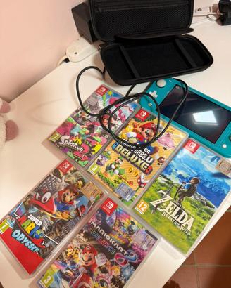 Nintendo Switch Lite Turchese 5 Giochi come Nuovo
