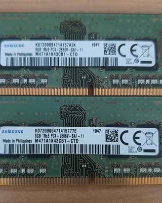 RAM notebook portatile 16GB (8 x 2) Samsung
