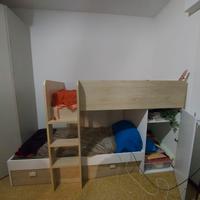 letto a castello , letto a ponte+ armadio 1 anta
