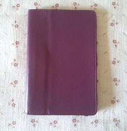 Cover custodia a libro ecopelle viola tablet ebook