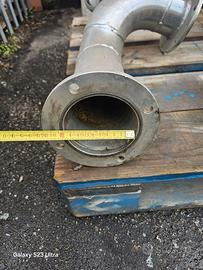 Curva a 90° flangiata con prolungamento