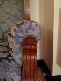 DIVANO LEGNO MASSICCIO FINE 1800 CON DUE CASSETTI