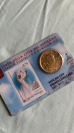 Vaticano moneta Stamp e Coin N1 del 2011