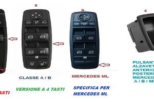 PULSANTIERA ALZAVETRO MERCEDES CLASSE A B ML SINIS