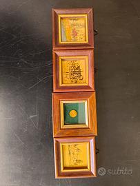 quadretti artigianali in foglia d'oro 