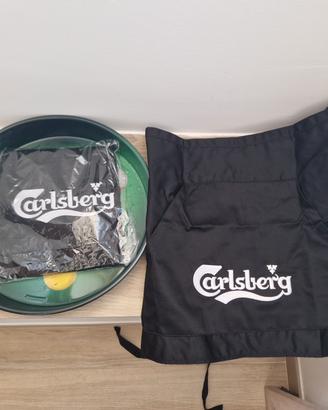 set grembiule corto + vassoio Carlsberg