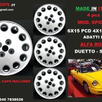 Cerchi 6jx15 4x108 et30 alfa romeo duetto spider