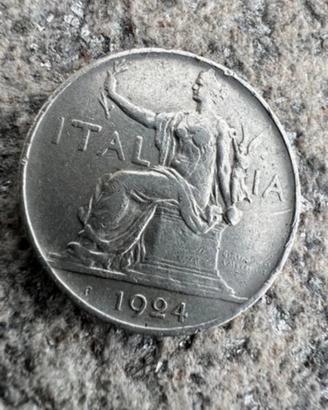 moneta Buono da 1 Lira 1924