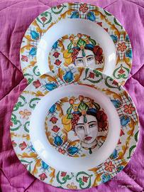 2 piatti Caltagirone melamina NUOVI