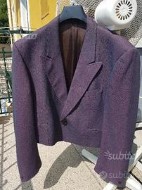 Giacca corta Tailleur Smoking uomo color violetto
