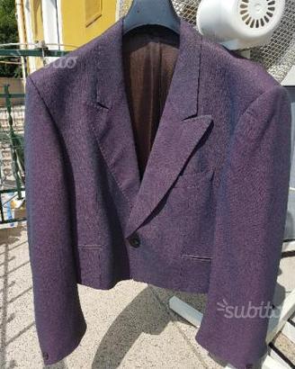 Giacca corta Tailleur Smoking uomo color violetto