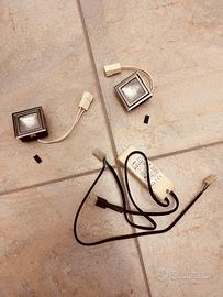 Faretto alogeno quadrato spazzolato vetro traspare