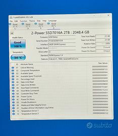 2-Power SSD7016A SSD NVME Gen3 2tb