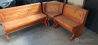 Panca da cucina angolare