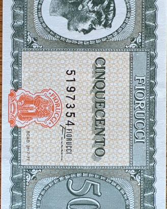 Misiassegno Fiorucci anni 70 lire 500