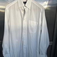 Camicia Christian Dior bianca rigatino cotone