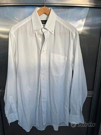 Camicia Christian Dior bianca rigatino cotone
