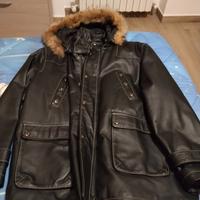 Giubbotto uomo pelle con cappuccio 