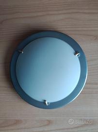 Lampadario plafoniera lamiera e vetro