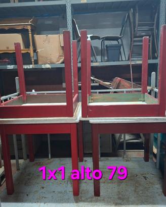 Tavolo in legno marmo anni 60/70  8 pezzi dispo