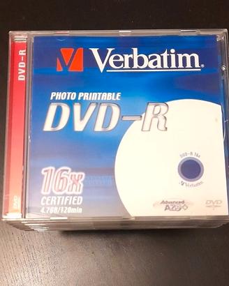 14 DVD-R Verbatim Photo Printable 4,7 GB 16x Nuovi