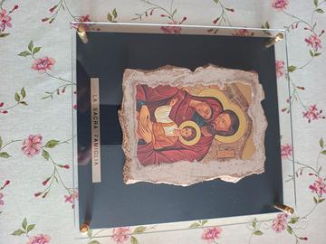 Quadro in pietra Sacra Famiglia