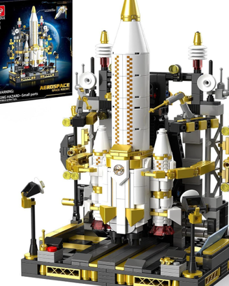 TYCOLE Razzo Spaziale in Mattoncini con Piattaform