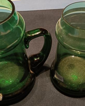 Boccali per birra vintage in cristallo di Bohemia 