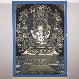 Thangka Newari  Avalokitesvara - Dipinto Tibetano