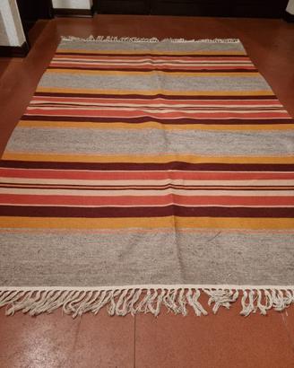 tappeto / kilim beige con strisce