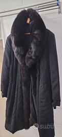 Capotto con pelliccia vera