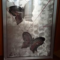 Sage Vernis Farfalle su lastra metallo