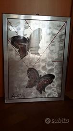 Sage Vernis Farfalle su lastra metallo