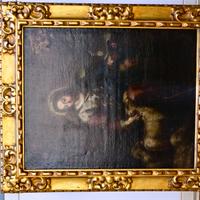 Quadro Olio su Tela Divina Pastora
