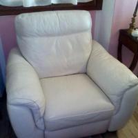 poltrona in pelle reclinabile elettrica 