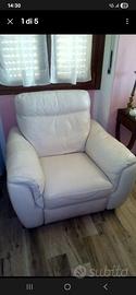 poltrona in pelle reclinabile elettrica 