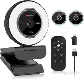 Angetube Streaming Webcam con microfono - 1080P 60