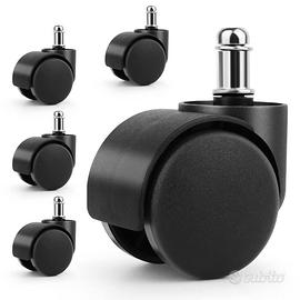 Set da 5 rotelle per sedia da ufficio Computer