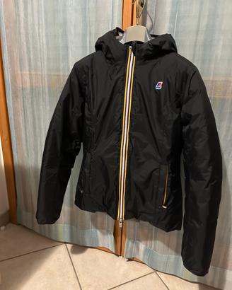 Giacca piumino Kway donna reversibile nera/grigio